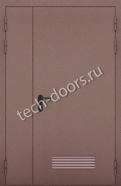 Дверь техническая двупольная 1150x2050 с вентиляцией